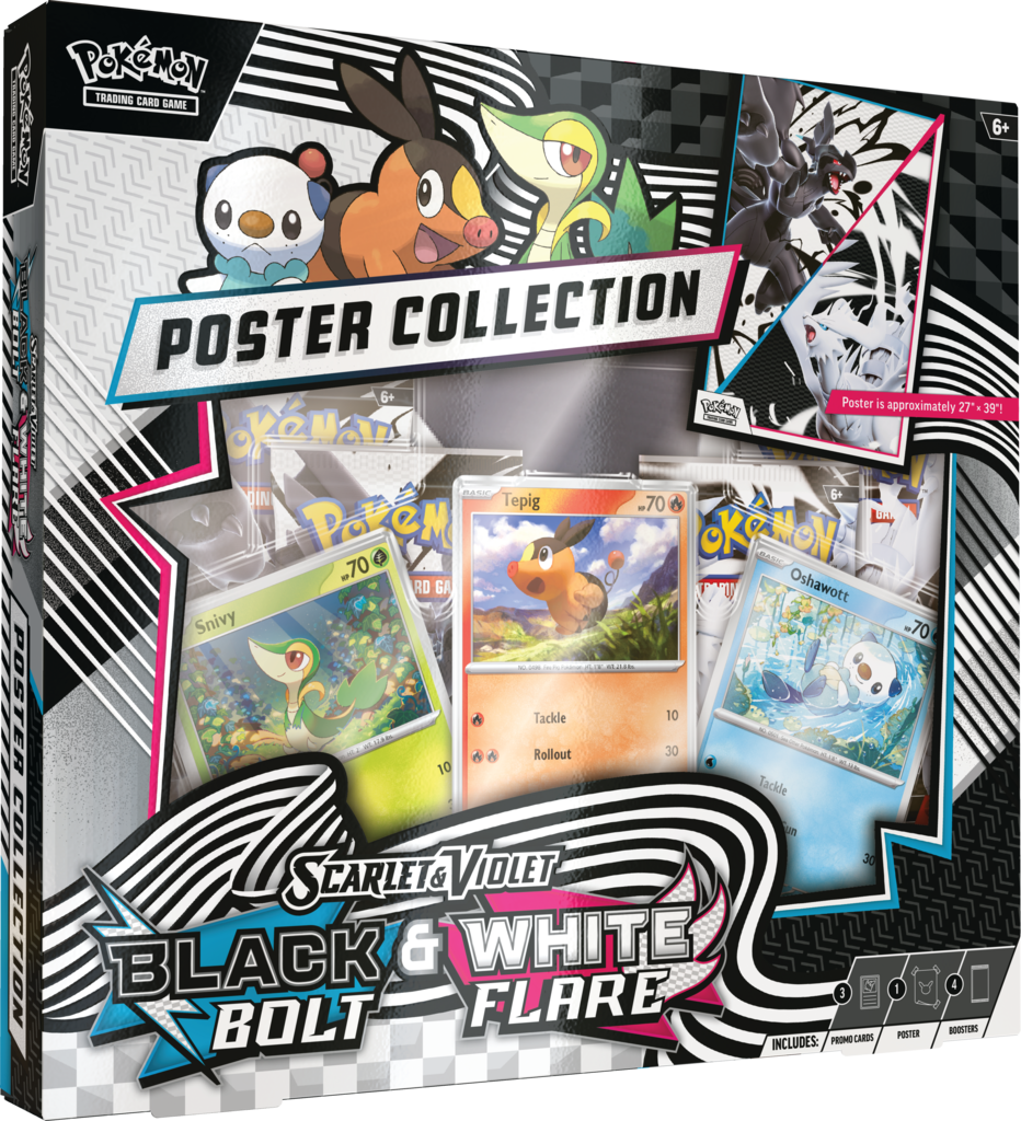 Pokémon Scarlet & Violet Black Bolt White Flare Unova Poster Collection
